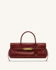 Yara Small Top Handle Shoulder Bag - Dark Red
