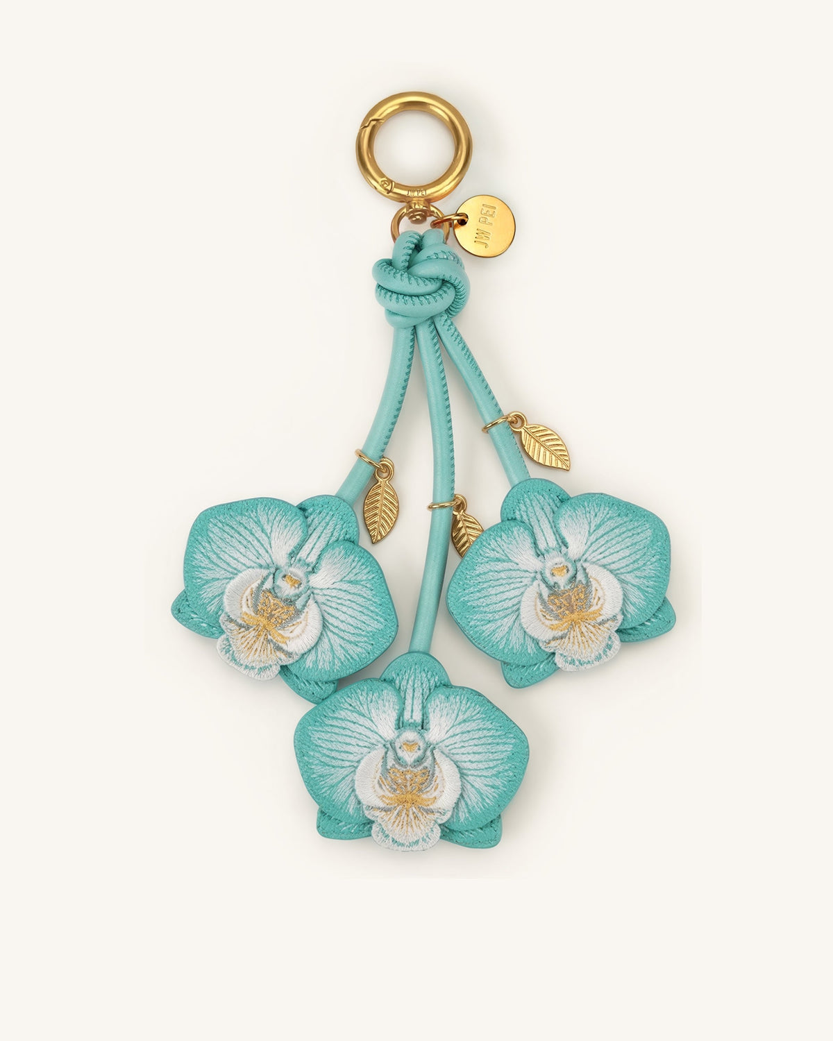 Orchid Bag Charm - Aqua