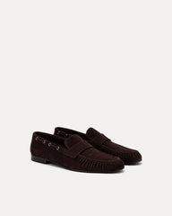 Ava Ruched Loafers – Brown